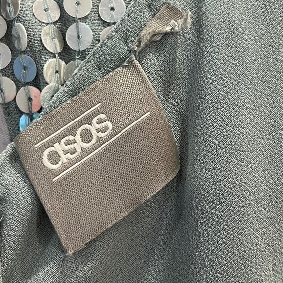 ASOS Curve Cocktail Dress 1X Homecoming Dress 18 Semi Formal Sequin 20s Flapper - Picture 17 of 17